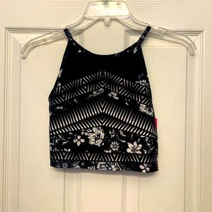 Betsey Johnson NWT Sports bra black and white size XS